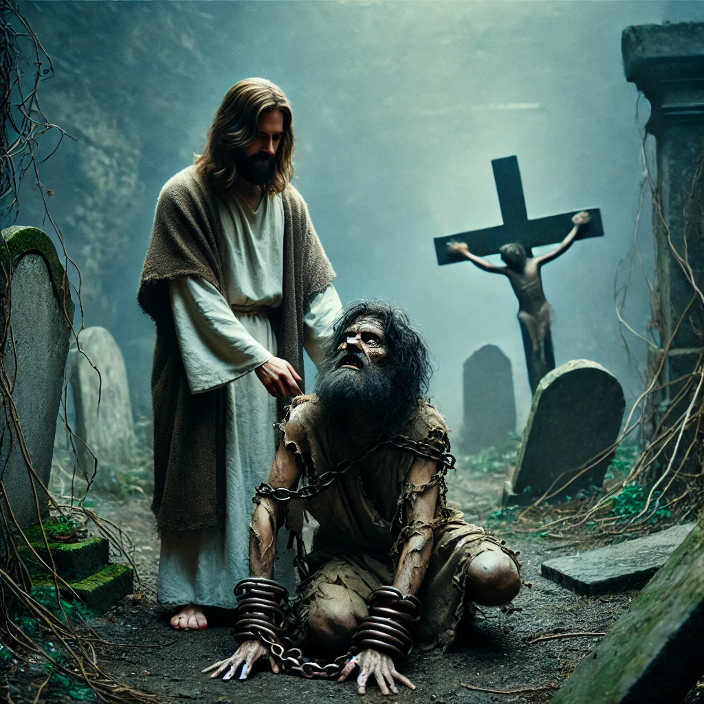 endemoninhado de gadara e Jesus